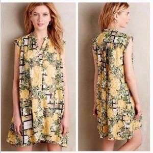 Anthropologie Porridge Arboretum Floral Shirtdress